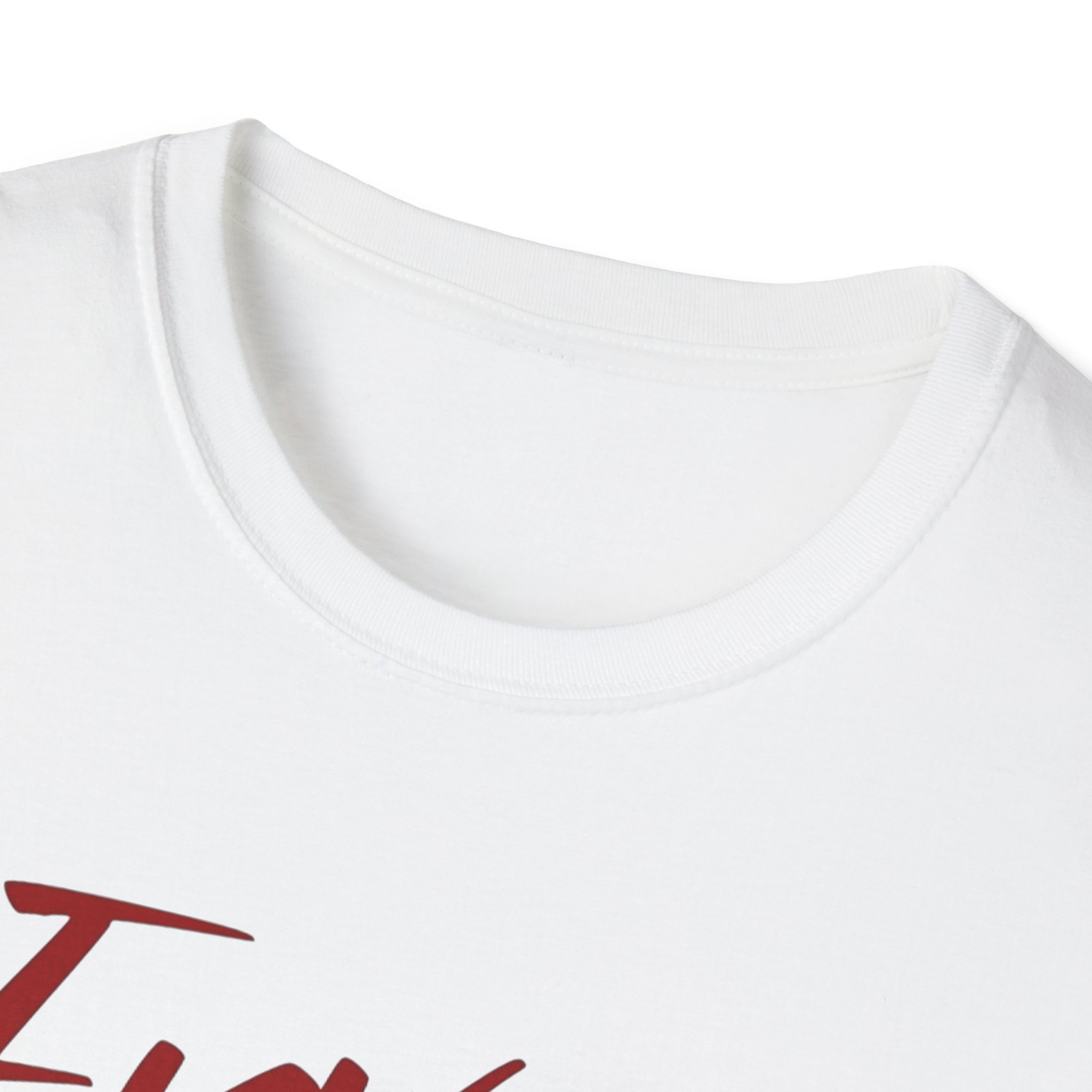 Ewess Script Logo T-Shirt | Red Handwritten Typography Tee - Image 3